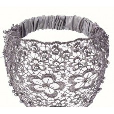 Haarband Rhinestones zwart 